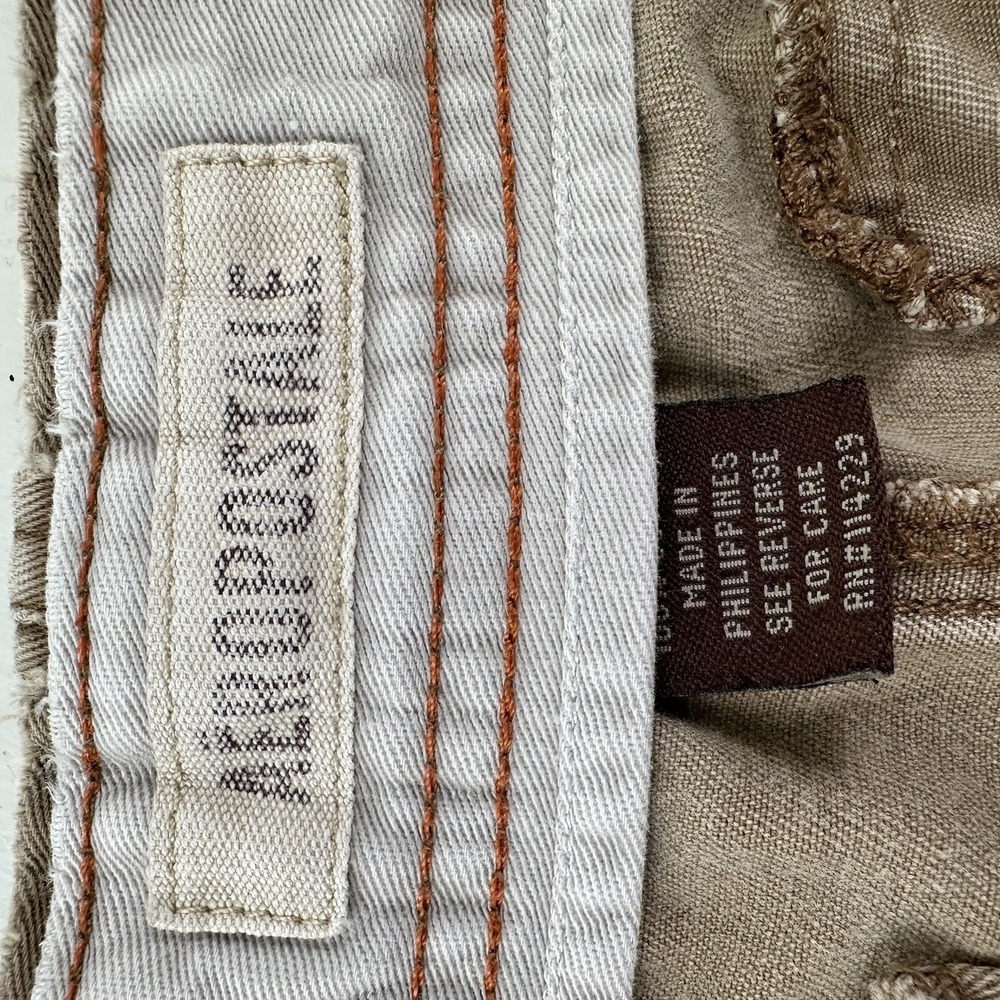 VTG Y2K Distressed Aeropostale Cargo Shorts Men 33 Beige Khaki Cutoffs Tag 34 - Picture 10 of 15